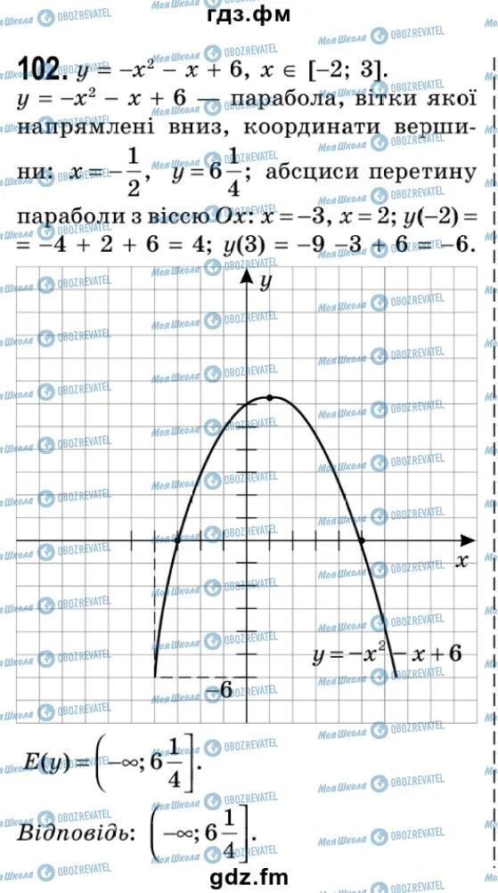 ГДЗ Алгебра 9 класс страница 102