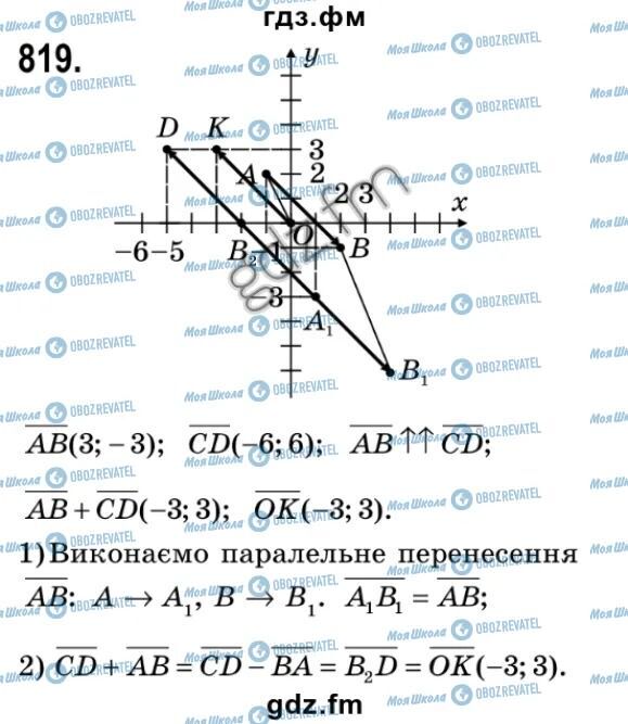 ГДЗ Геометрія 9 клас сторінка 819