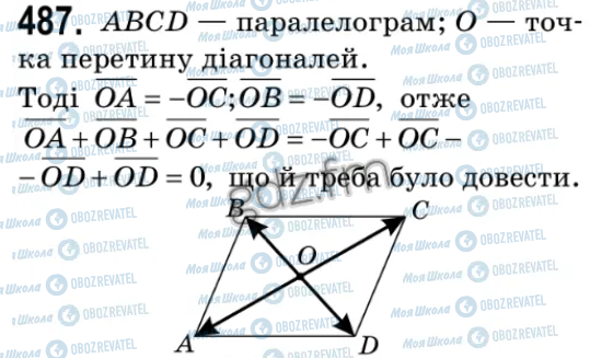 ГДЗ Геометрія 9 клас сторінка 487