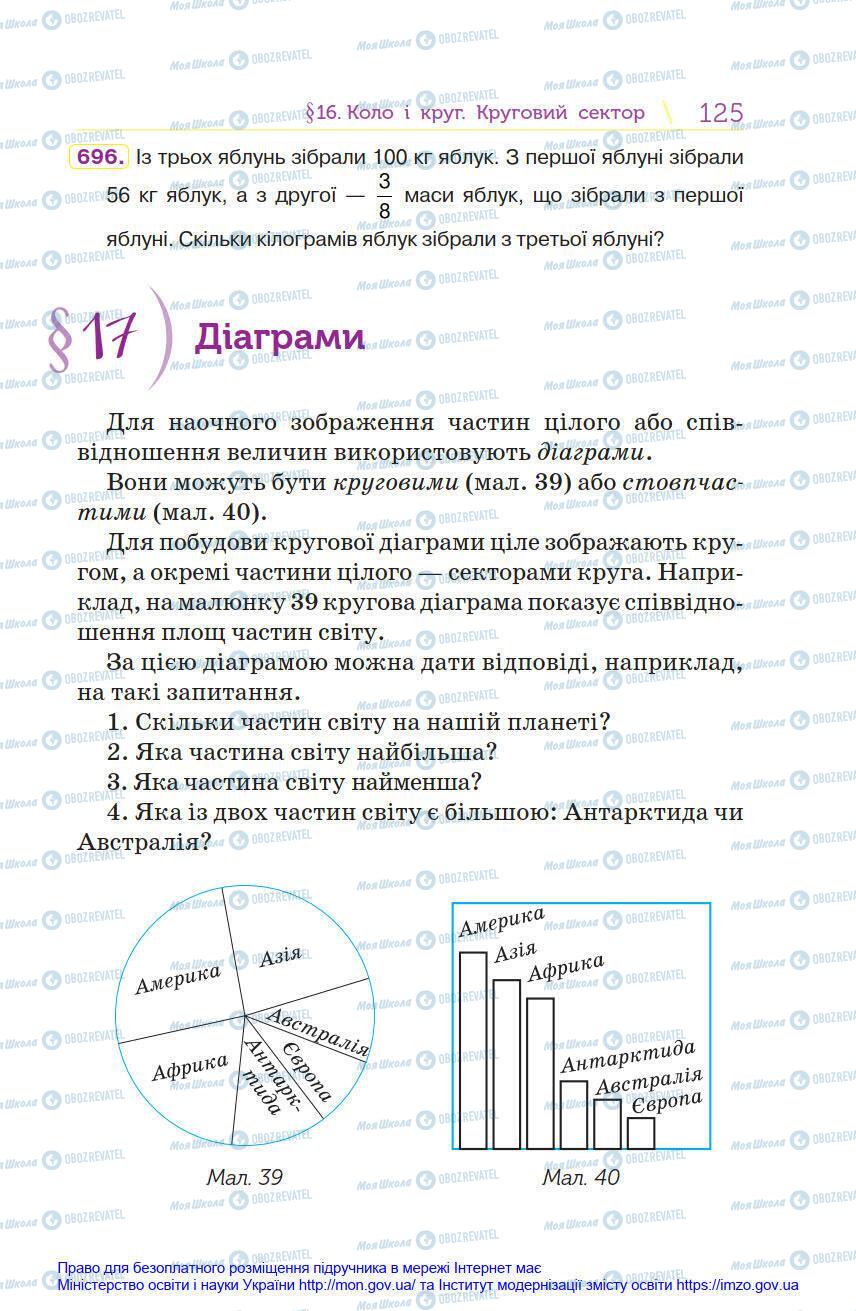 Підручники Математика 6 клас сторінка 125