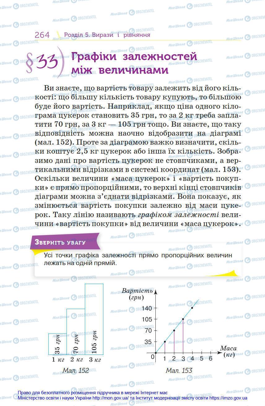 Підручники Математика 6 клас сторінка 264