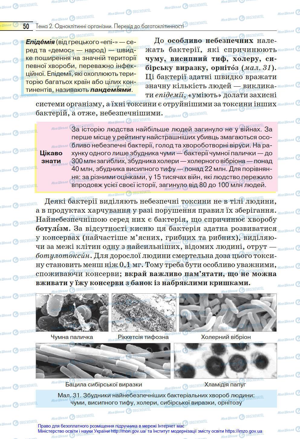 Підручники Біологія 6 клас сторінка 50