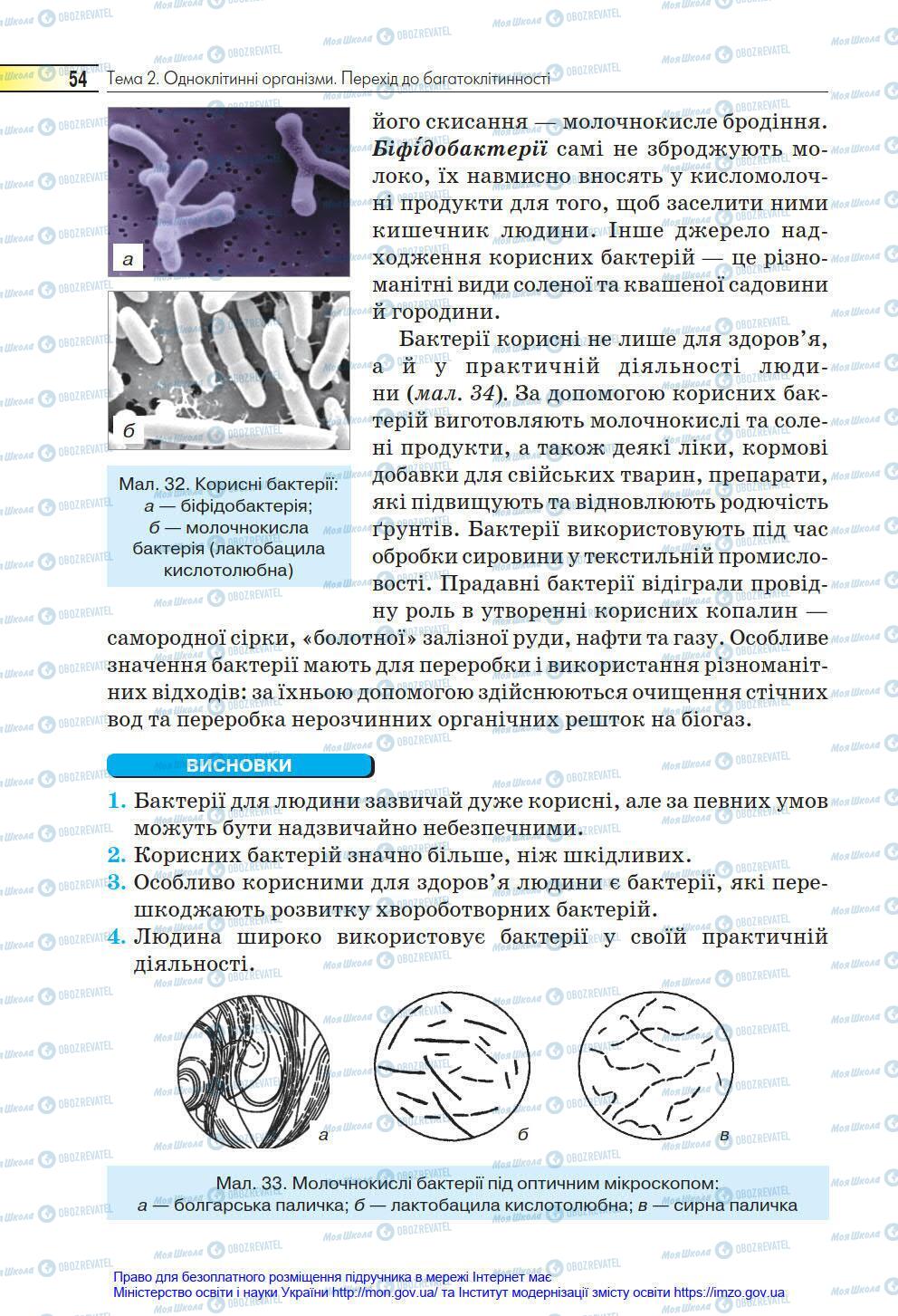 Підручники Біологія 6 клас сторінка 54