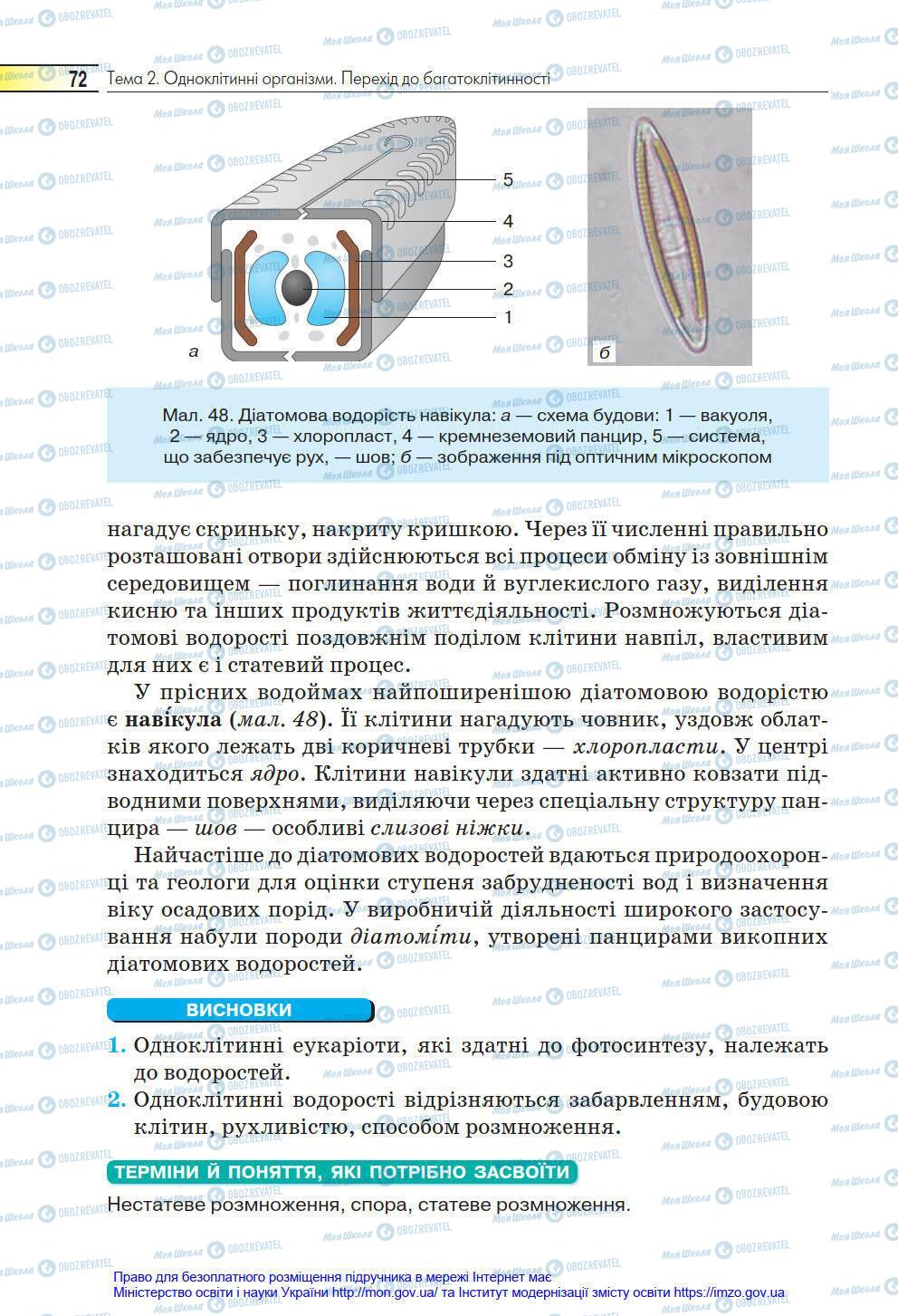 Учебники Биология 6 класс страница 72