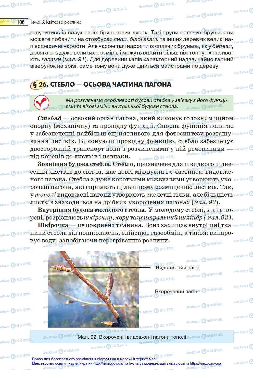 Підручники Біологія 6 клас сторінка 106