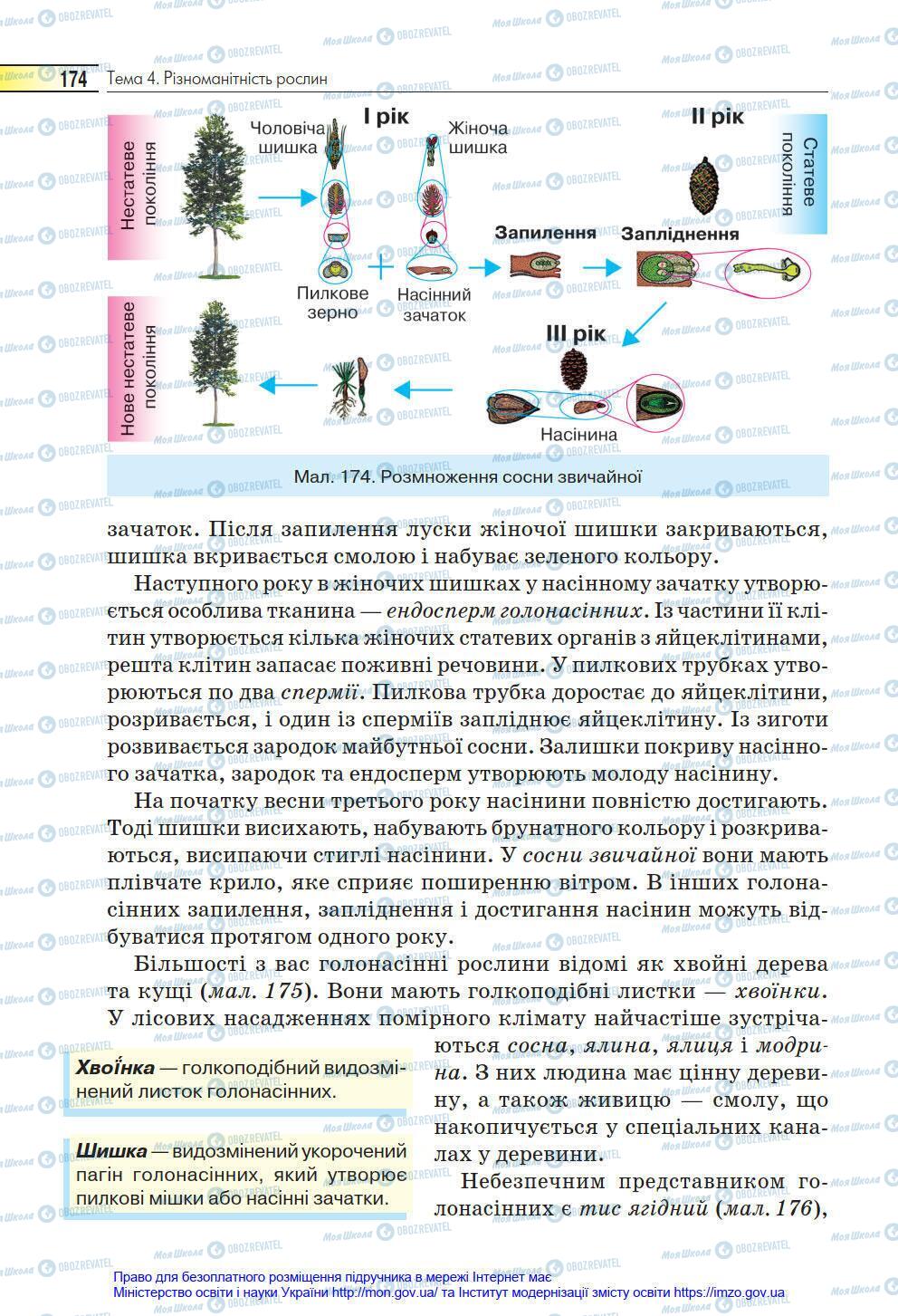 Підручники Біологія 6 клас сторінка 174