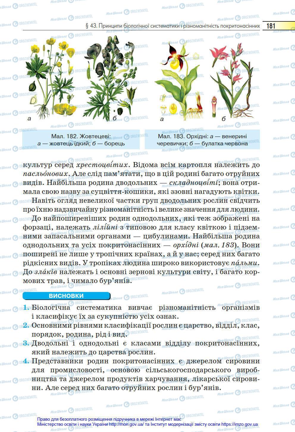 Учебники Биология 6 класс страница 181