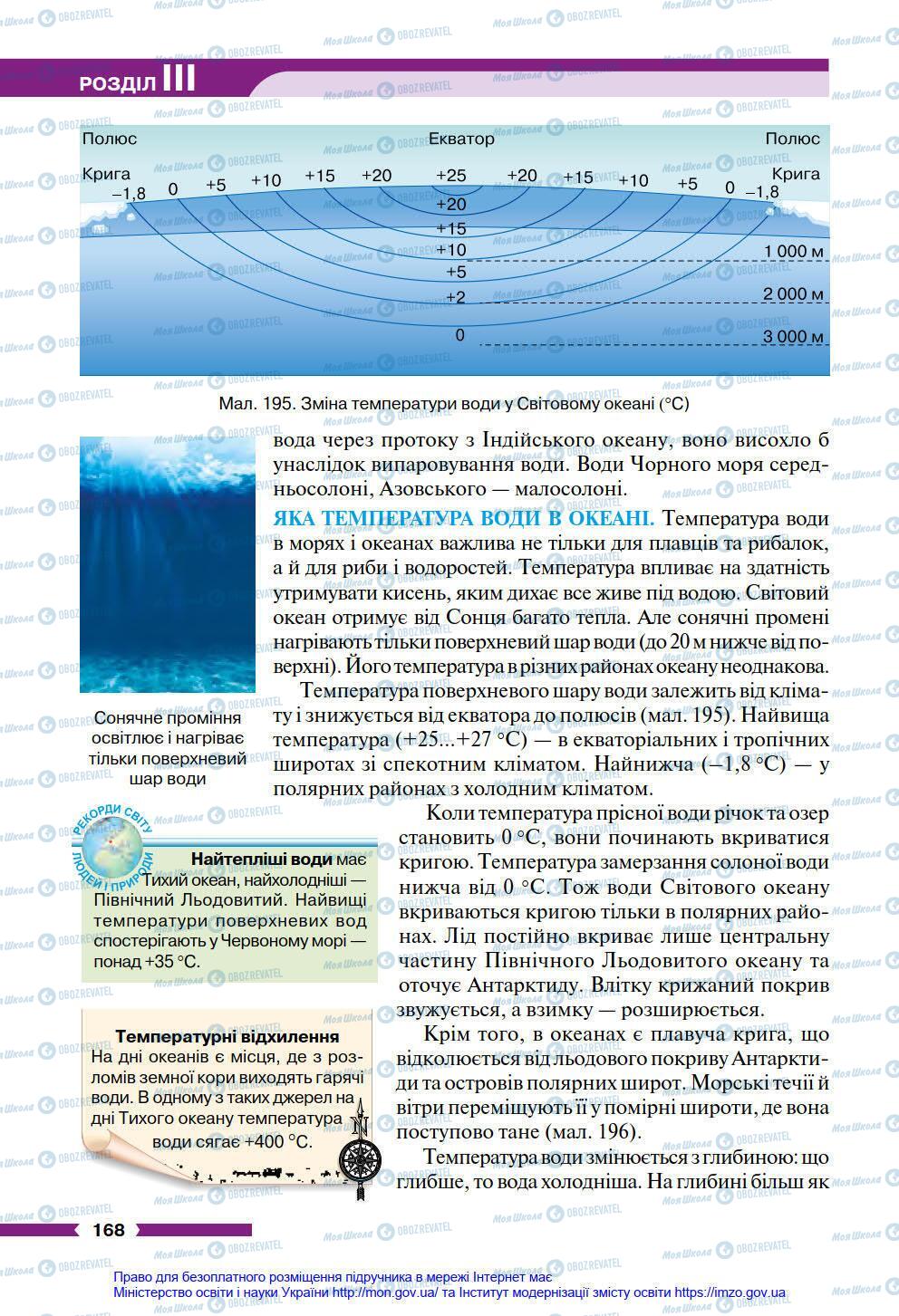 Підручники Географія 6 клас сторінка 168