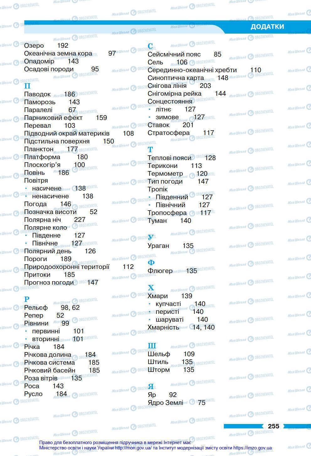 Підручники Географія 6 клас сторінка 255