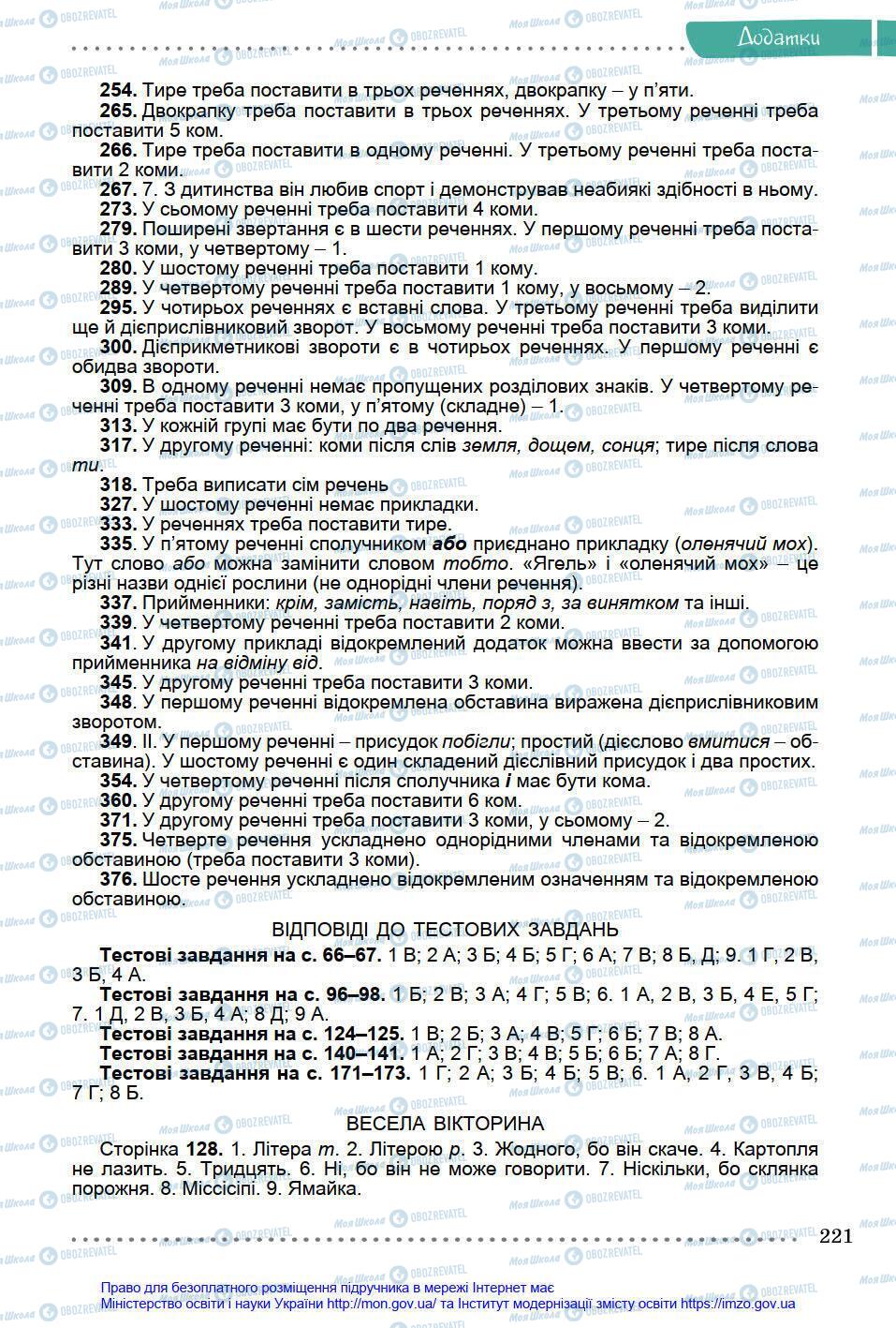 Учебники Укр мова 8 класс страница 221