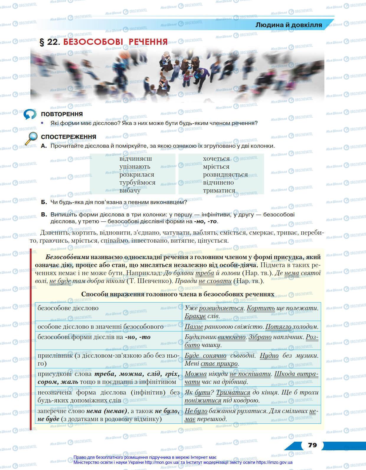 Підручники Українська мова 8 клас сторінка 79