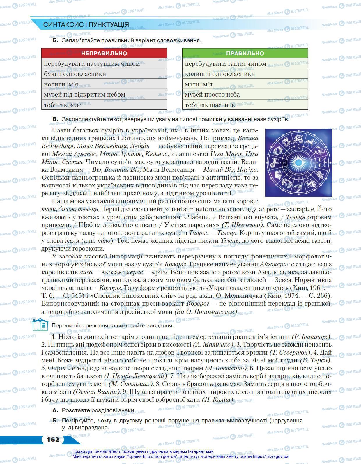 Учебники Укр мова 8 класс страница 162