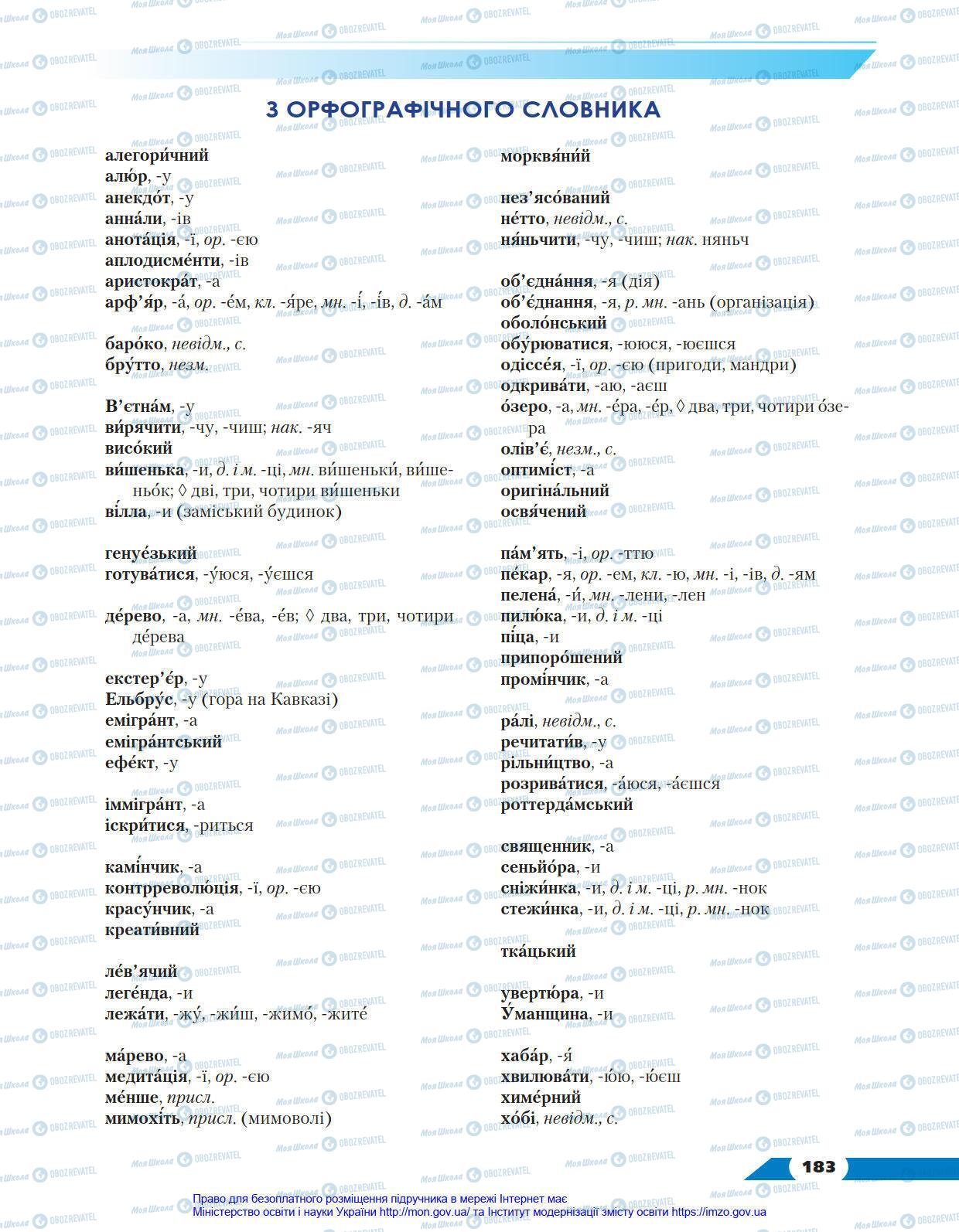 Підручники Українська мова 8 клас сторінка 183