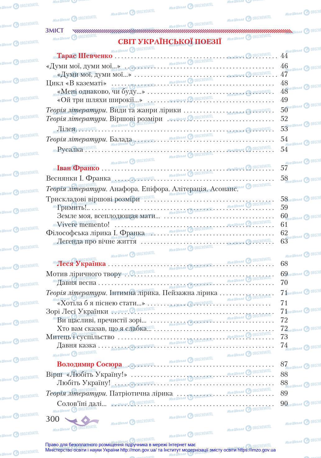 Підручники Українська література 8 клас сторінка 300