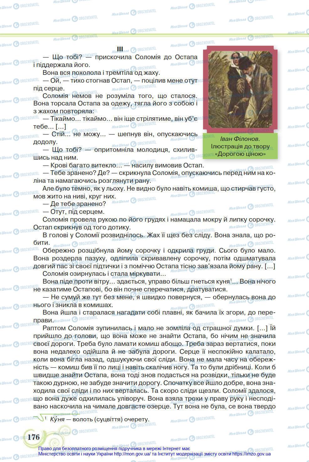 Підручники Українська література 8 клас сторінка 176