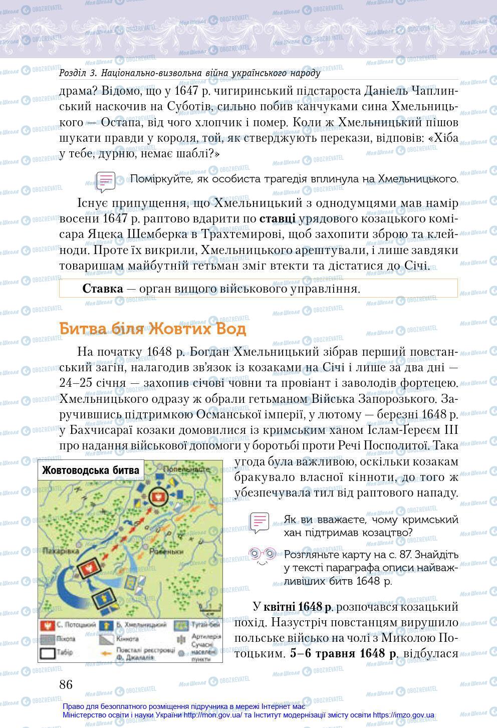 Учебники История Украины 8 класс страница 86