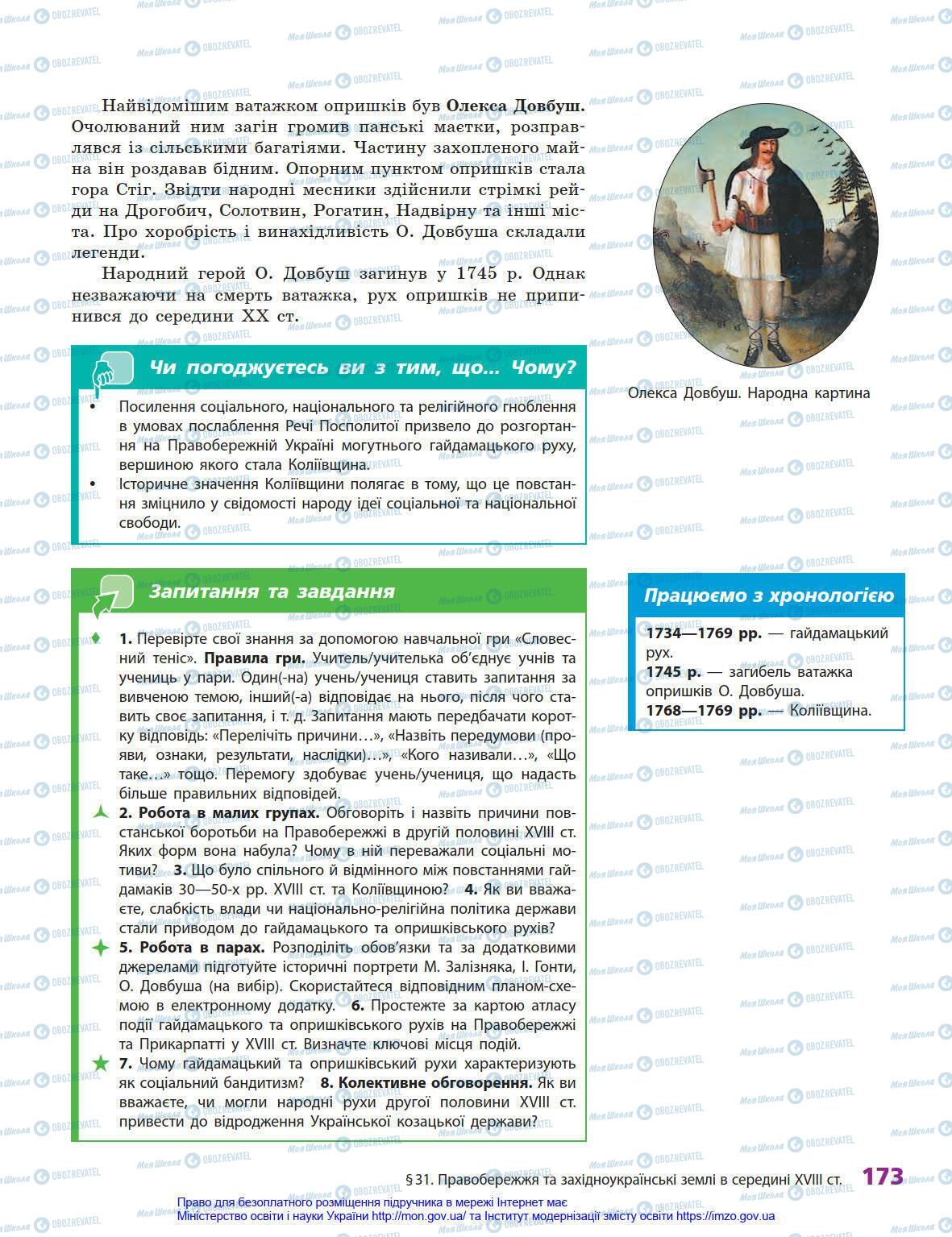 Підручники Історія України 8 клас сторінка 173