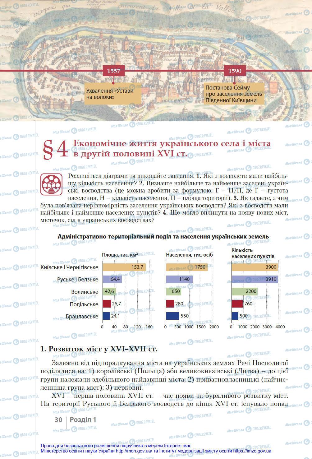 Підручники Історія України 8 клас сторінка 30