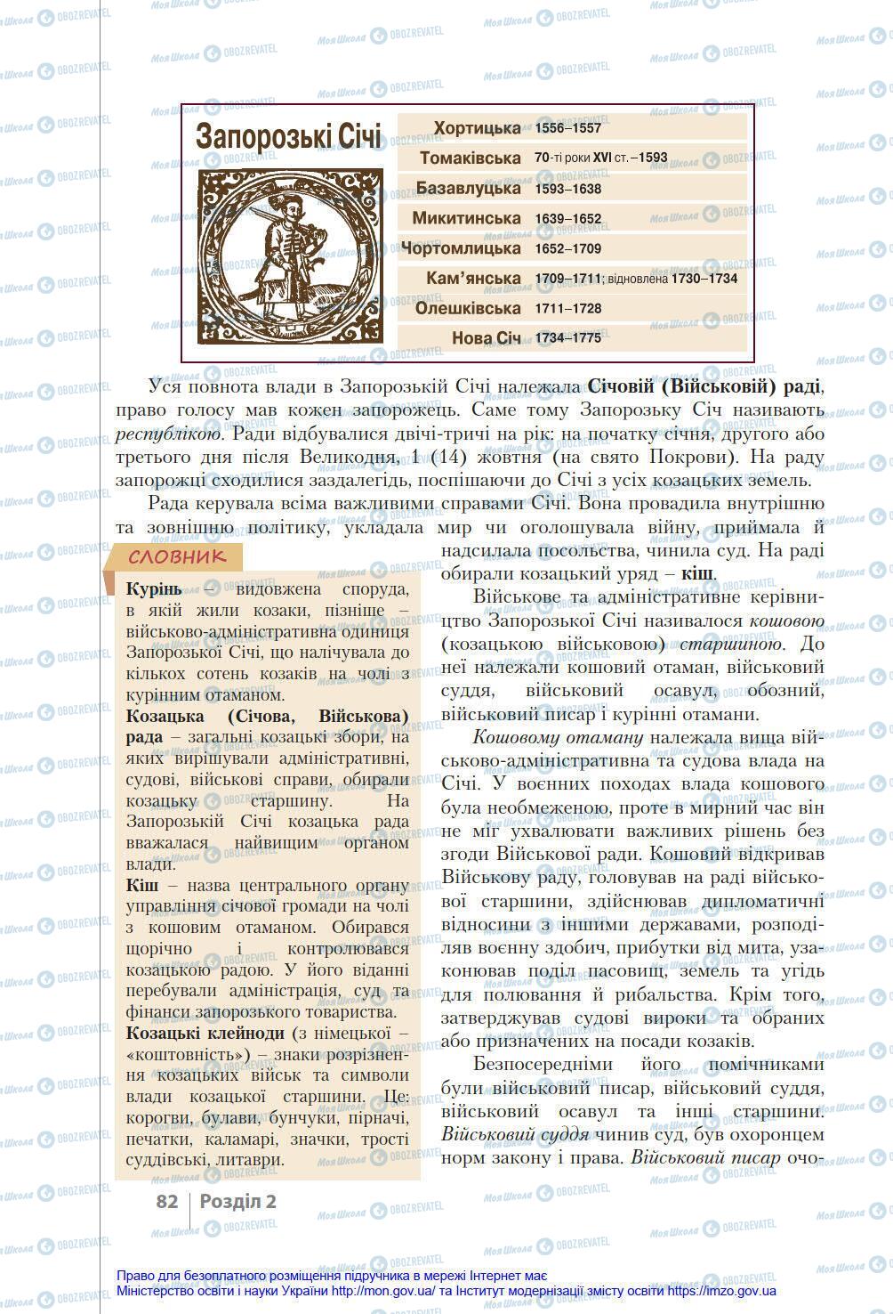 Підручники Історія України 8 клас сторінка 82