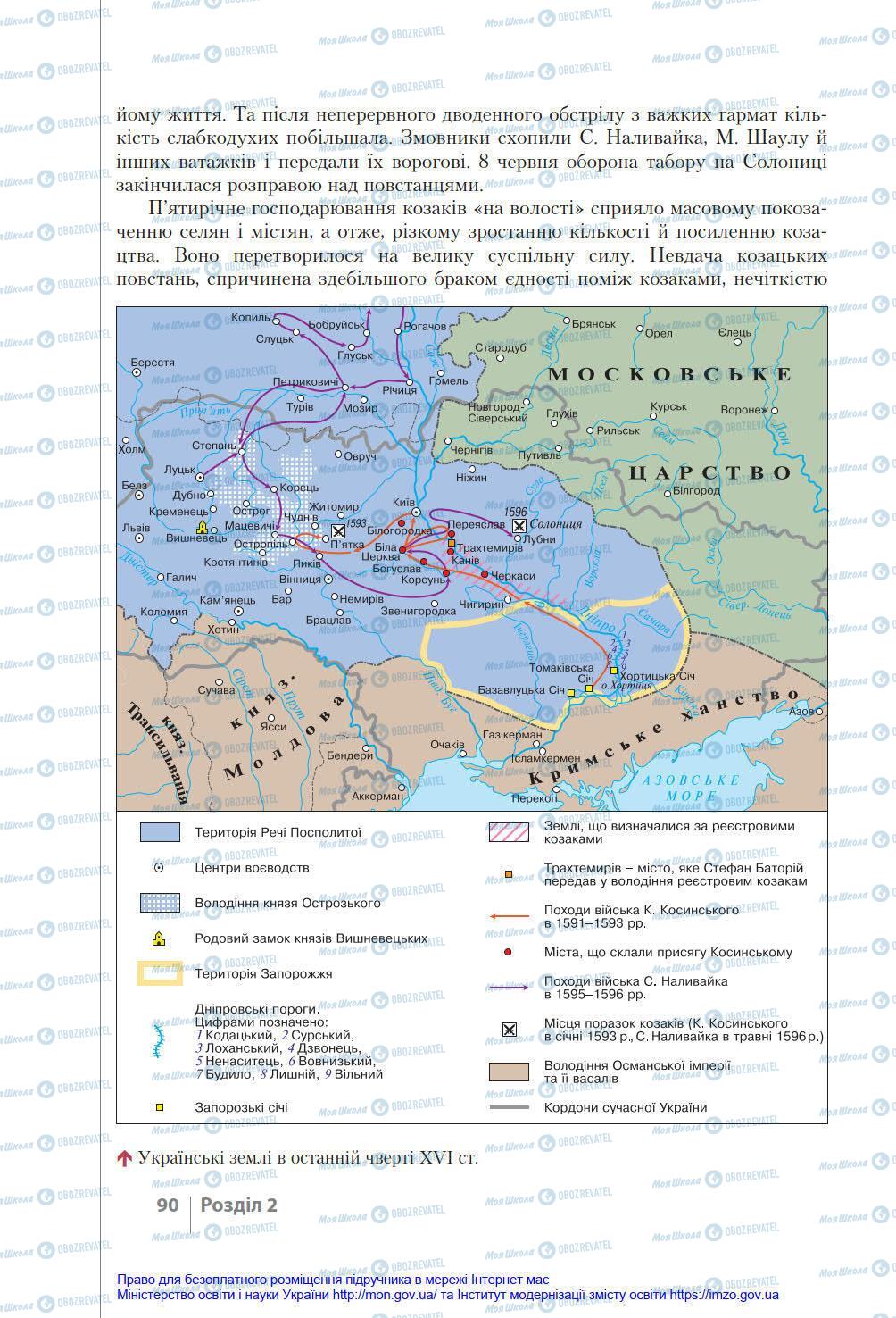 Підручники Історія України 8 клас сторінка 90