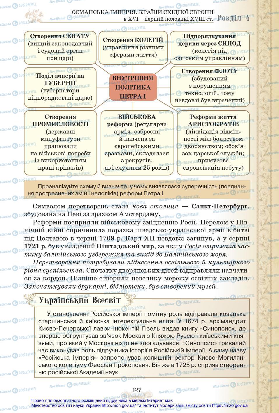 Підручники Всесвітня історія 8 клас сторінка 127