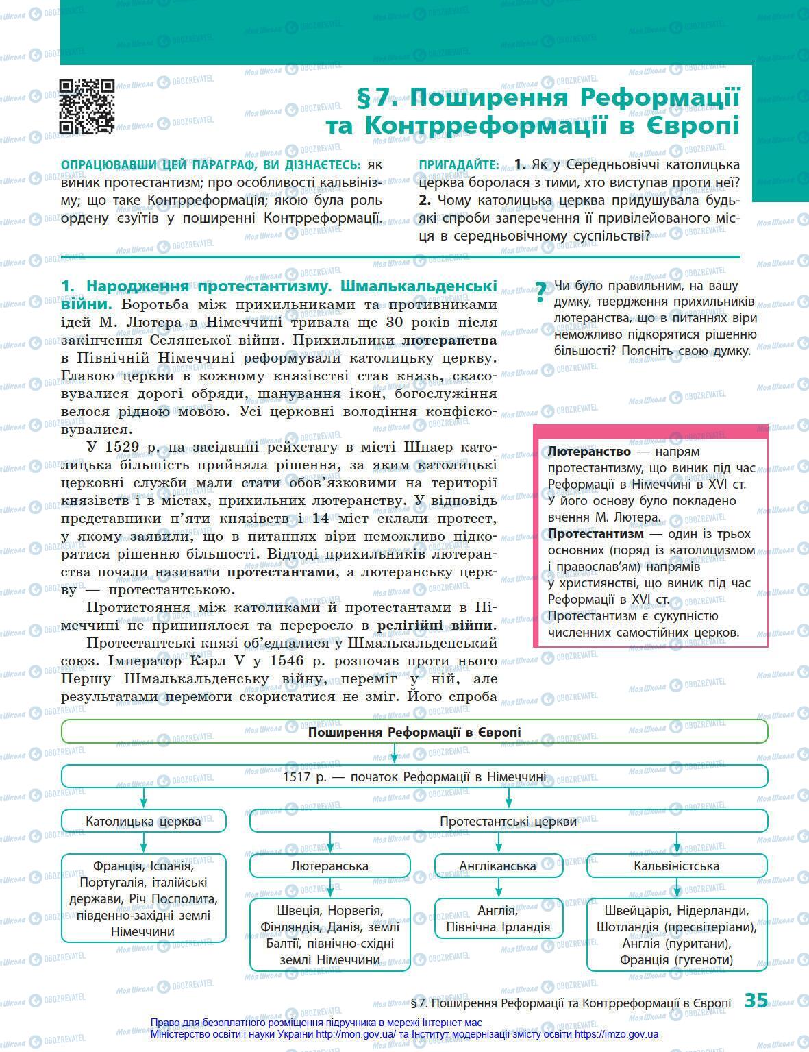 Підручники Всесвітня історія 8 клас сторінка 35