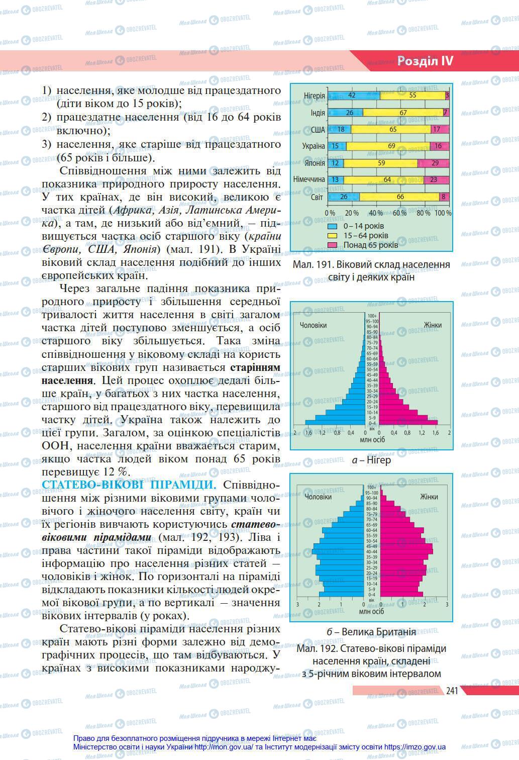 Підручники Географія 8 клас сторінка 241