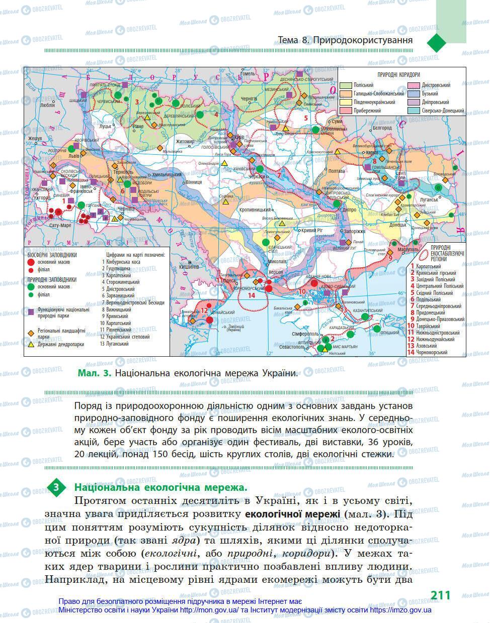 Підручники Географія 8 клас сторінка 211