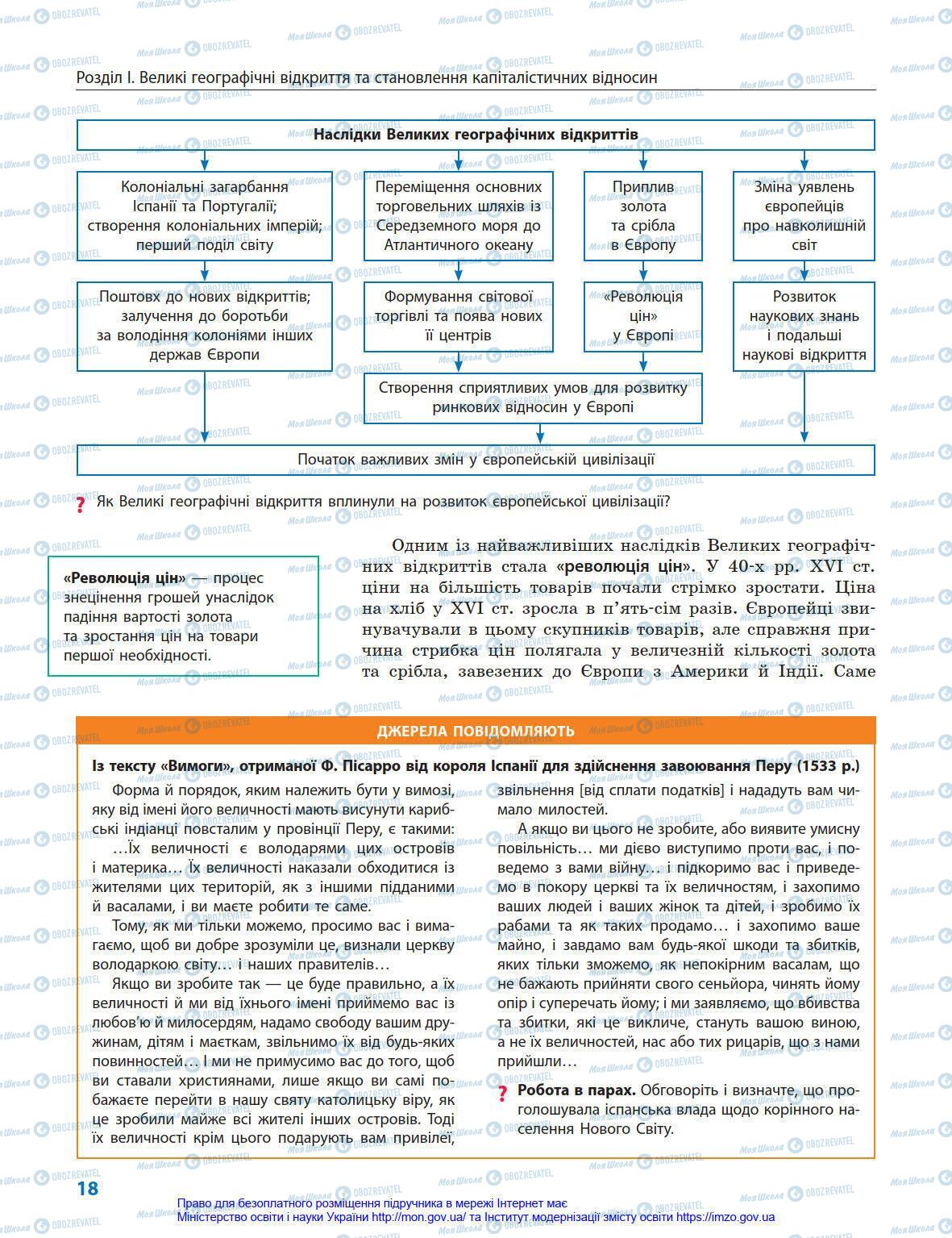 Учебники Всемирная история 8 класс страница 18