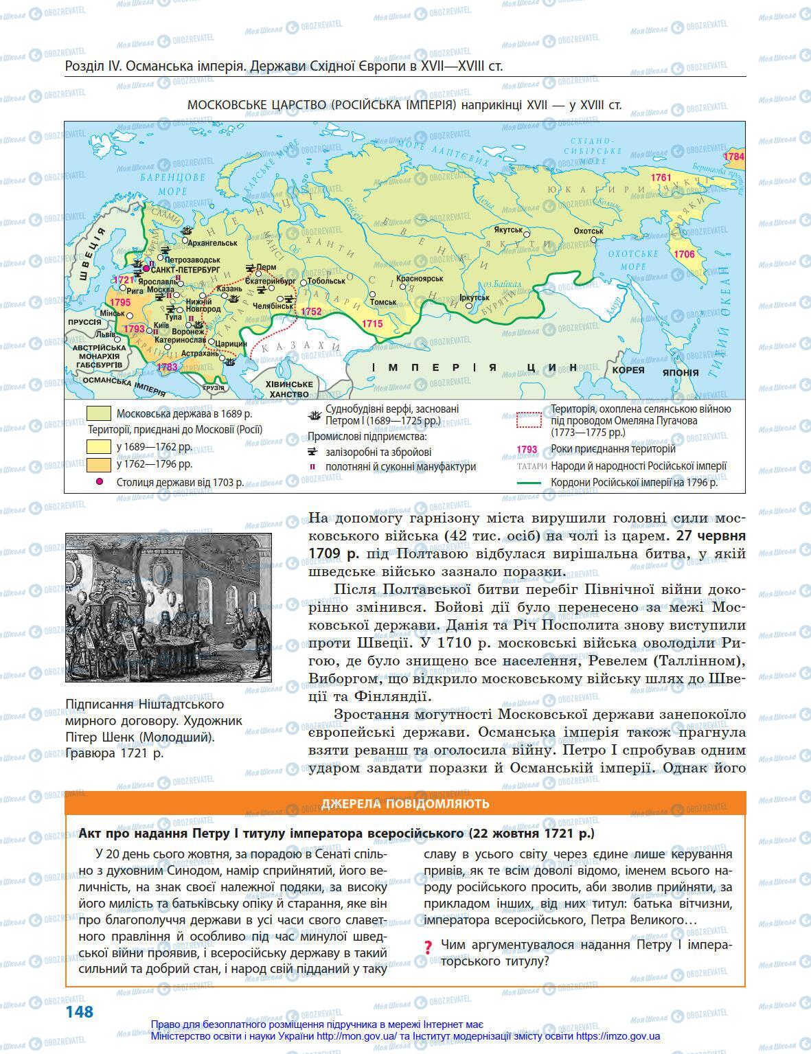 Підручники Всесвітня історія 8 клас сторінка 148