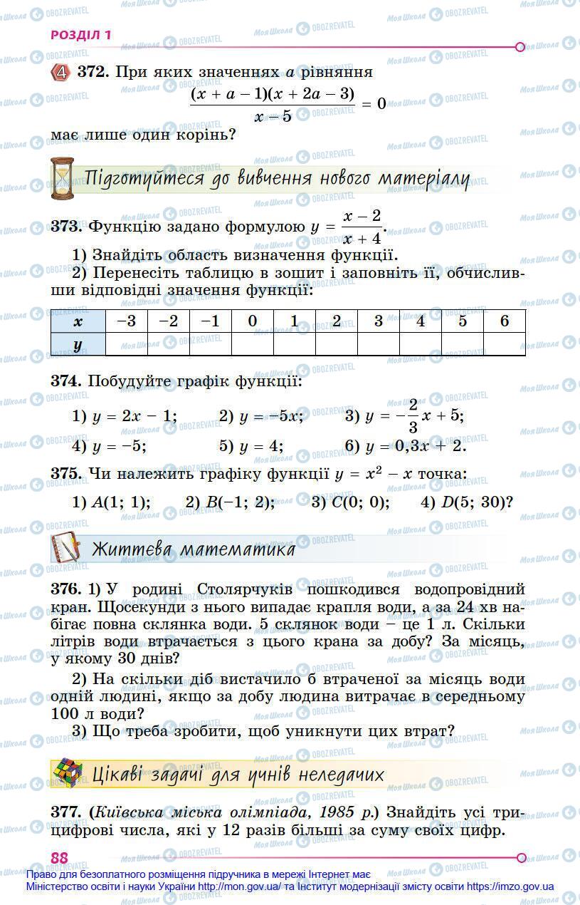 Учебники Алгебра 8 класс страница 88
