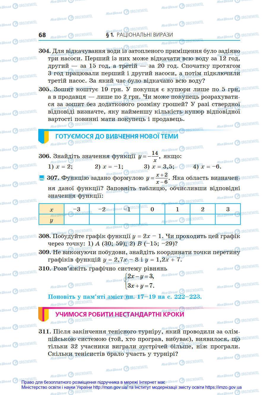 Учебники Алгебра 8 класс страница 68