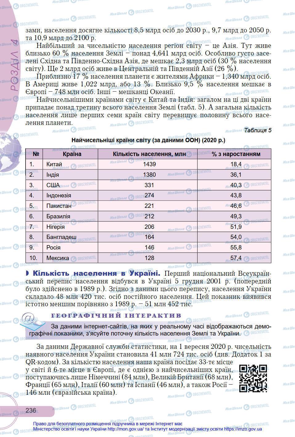 Учебники География 8 класс страница 236