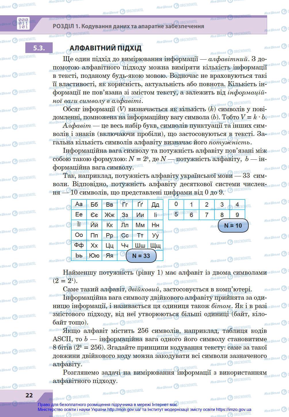 Підручники Інформатика 8 клас сторінка 22
