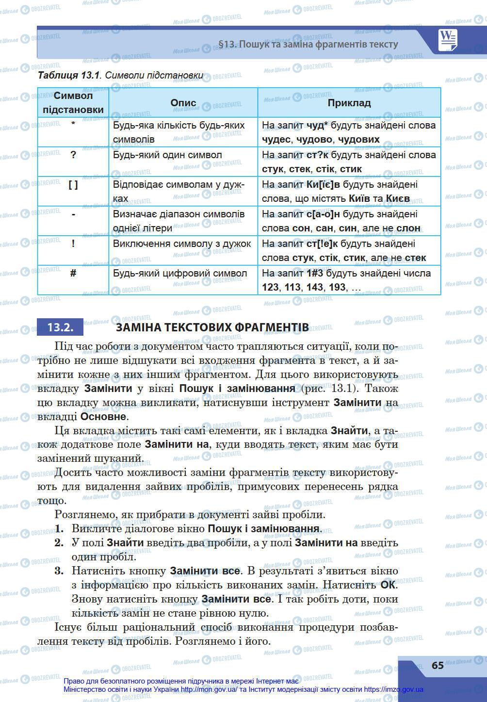 Підручники Інформатика 8 клас сторінка 65