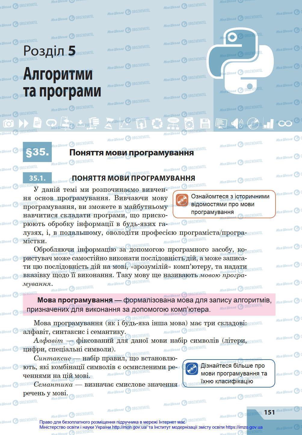 Підручники Інформатика 8 клас сторінка 151