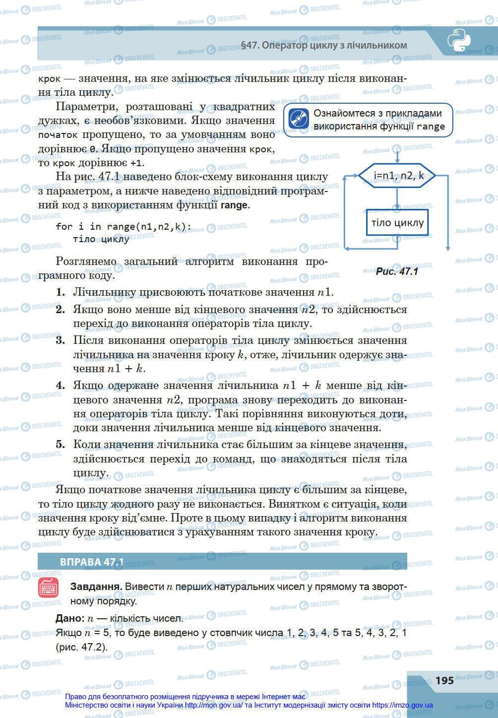 Підручники Інформатика 8 клас сторінка 195