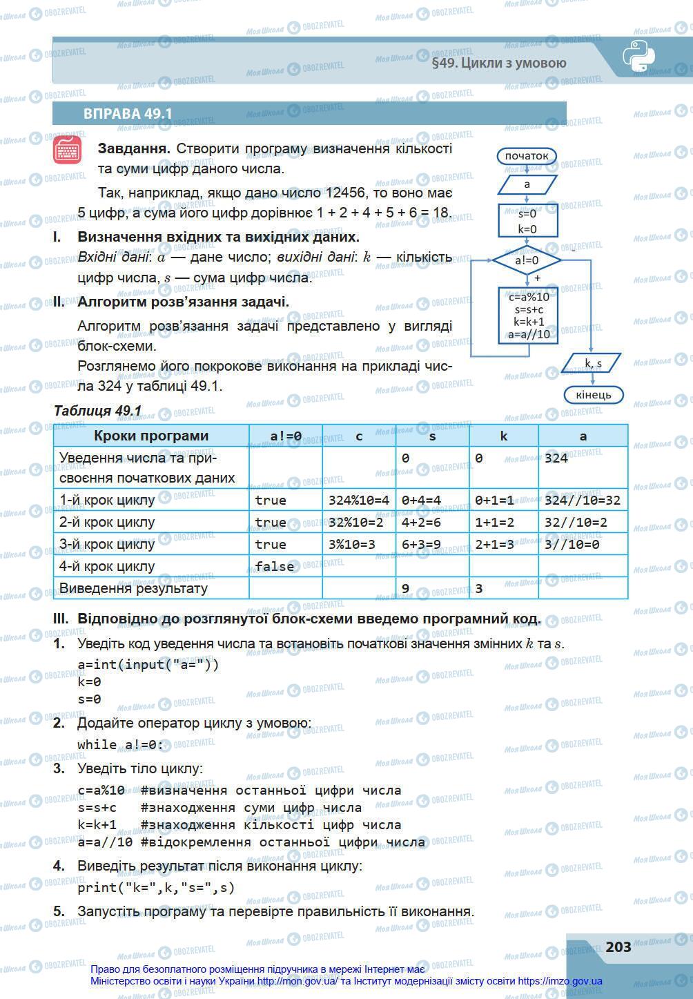 Учебники Информатика 8 класс страница 203