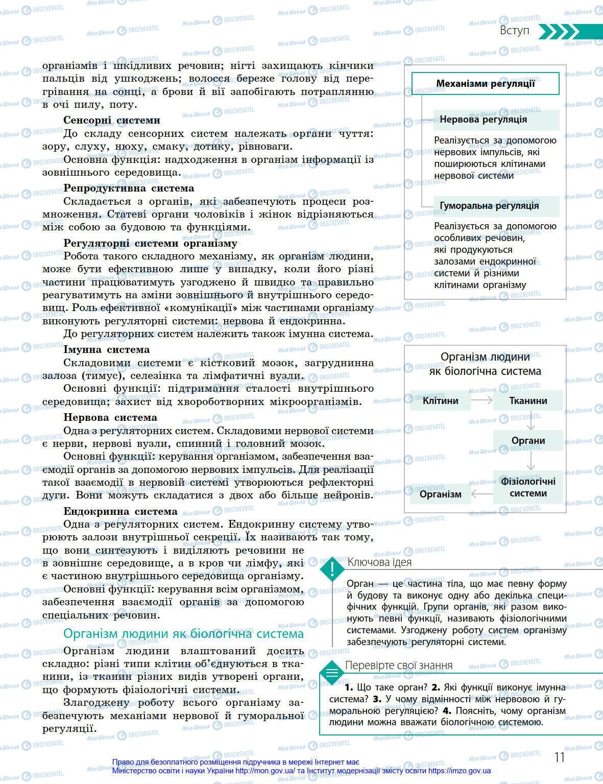 Учебники Биология 8 класс страница 11