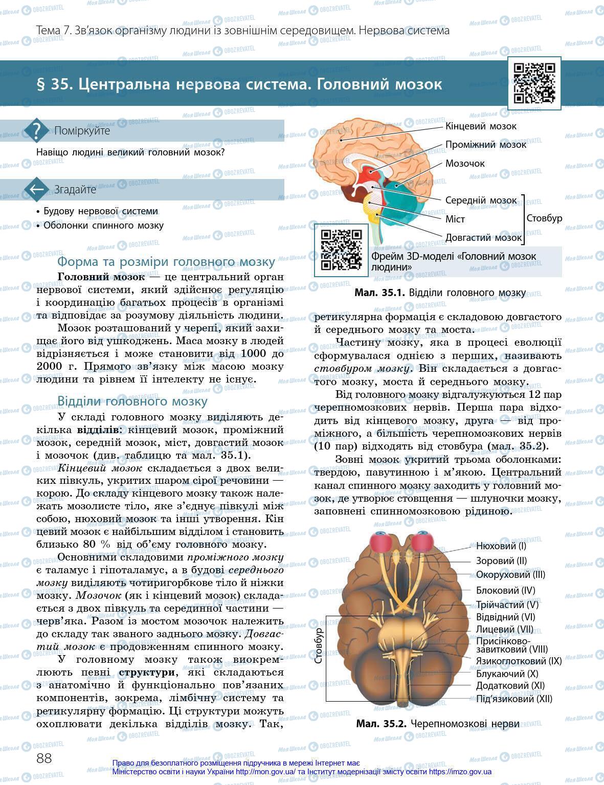 Учебники Биология 8 класс страница 88