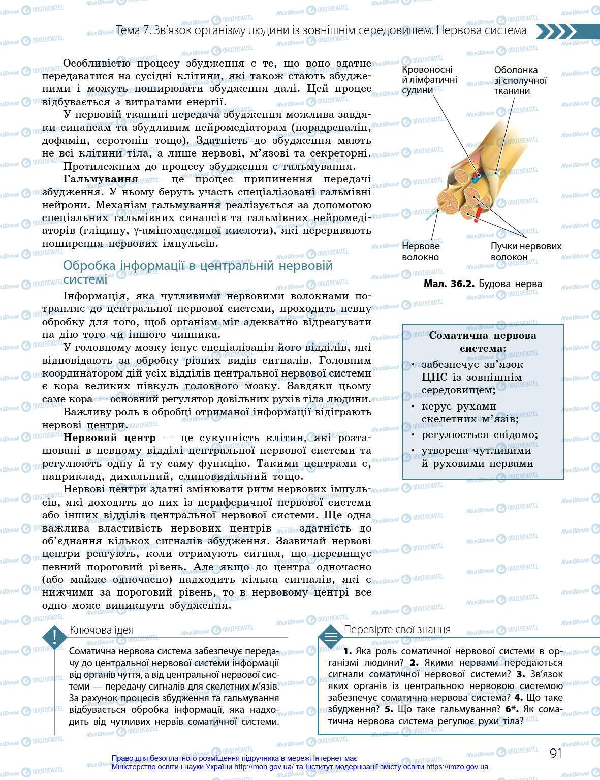 Учебники Биология 8 класс страница 91