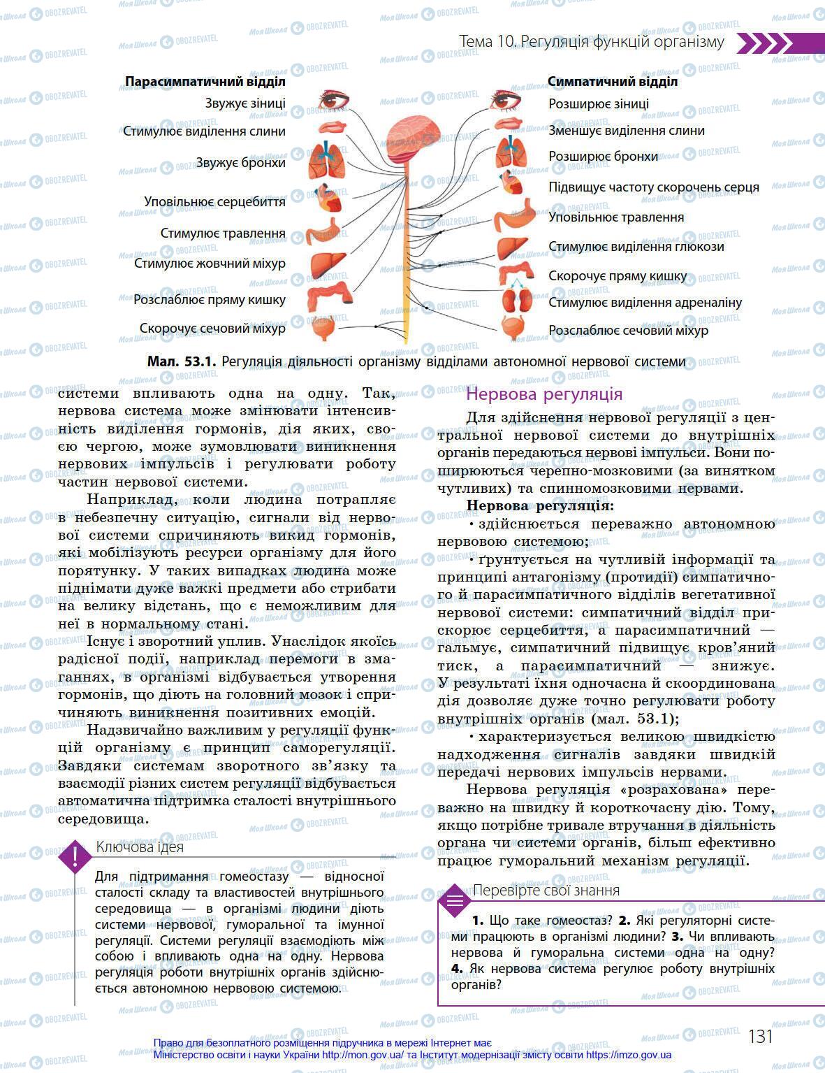 Підручники Біологія 8 клас сторінка 131