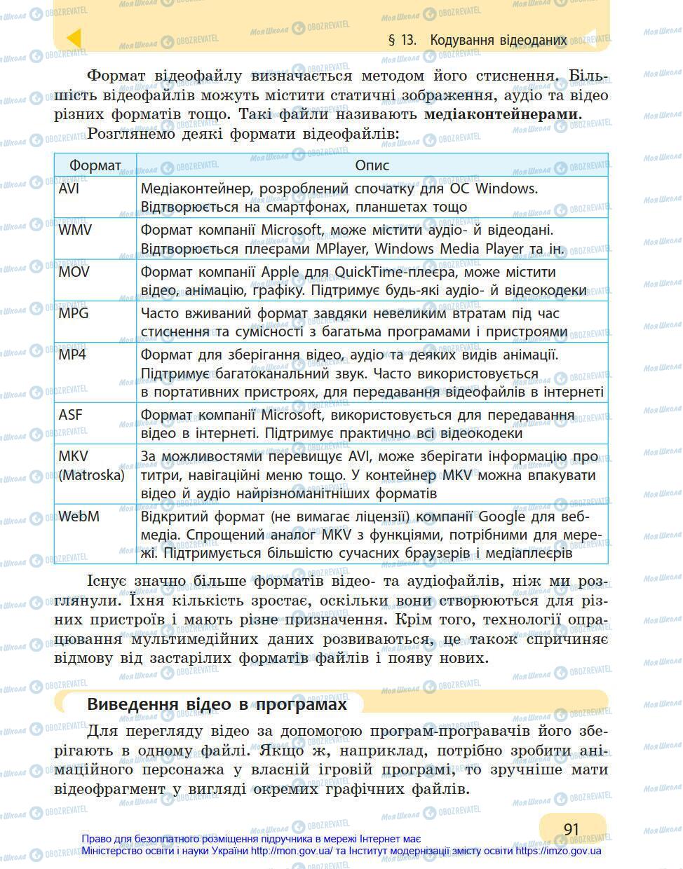 Підручники Інформатика 8 клас сторінка 91