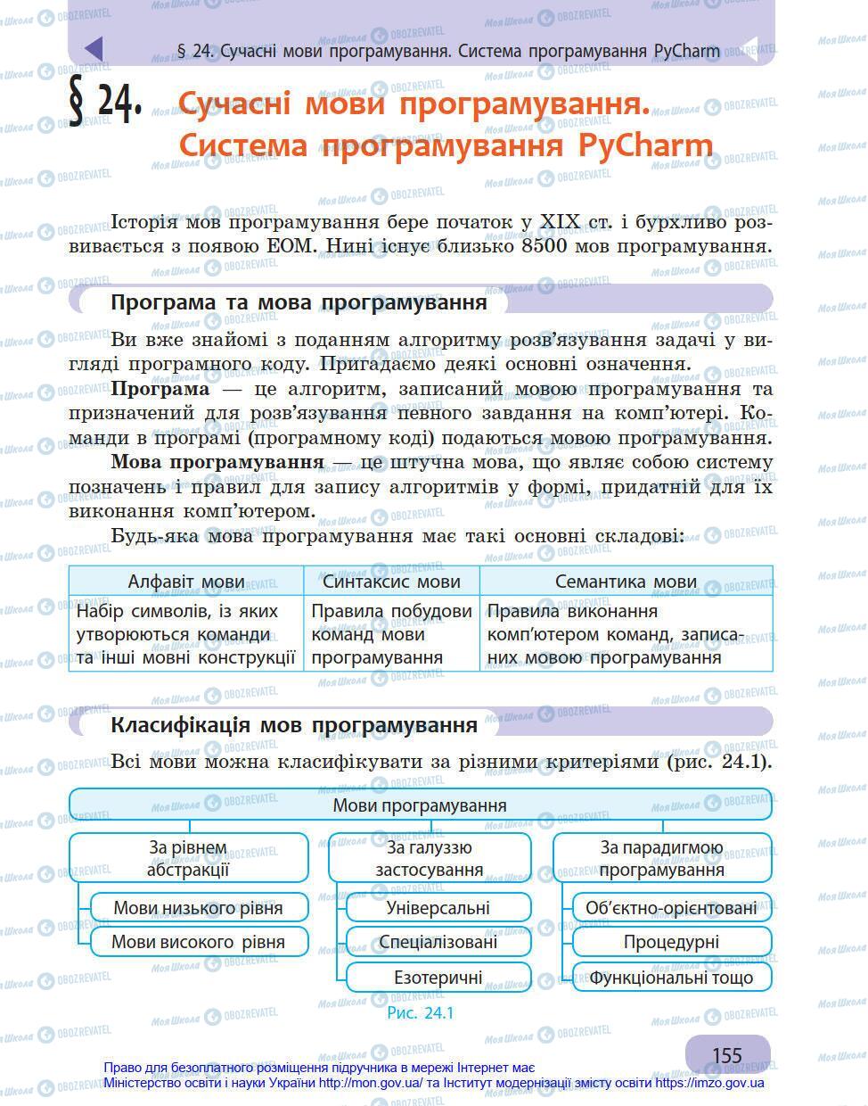 Підручники Інформатика 8 клас сторінка 155