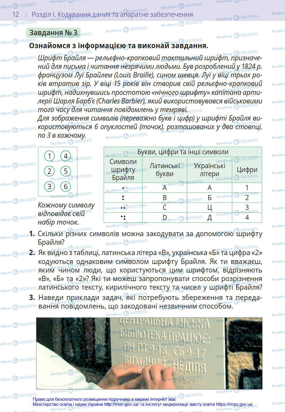 Підручники Інформатика 8 клас сторінка 12