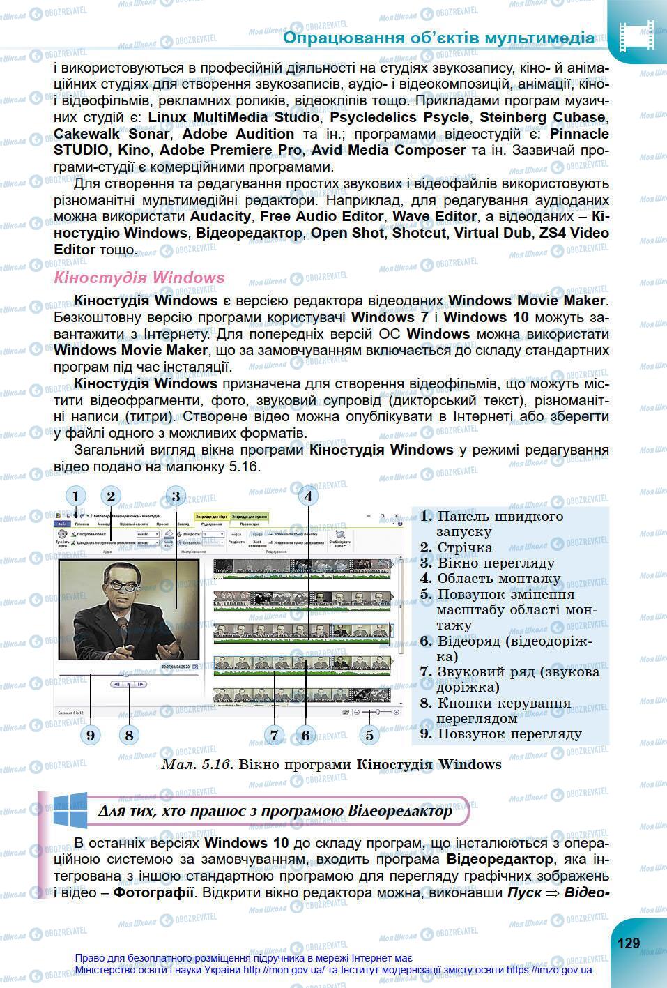 Підручники Інформатика 8 клас сторінка 129