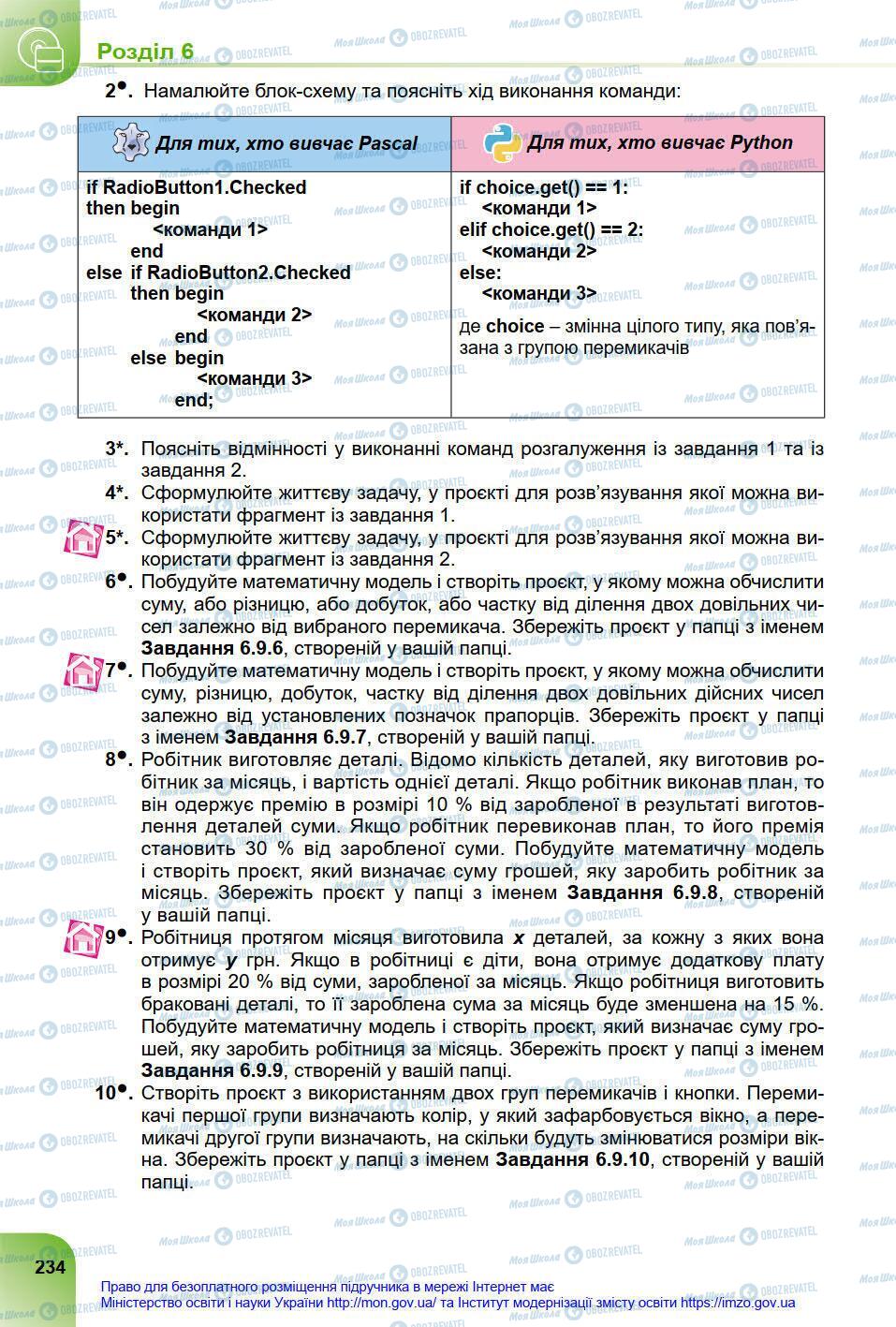 Підручники Інформатика 8 клас сторінка 234