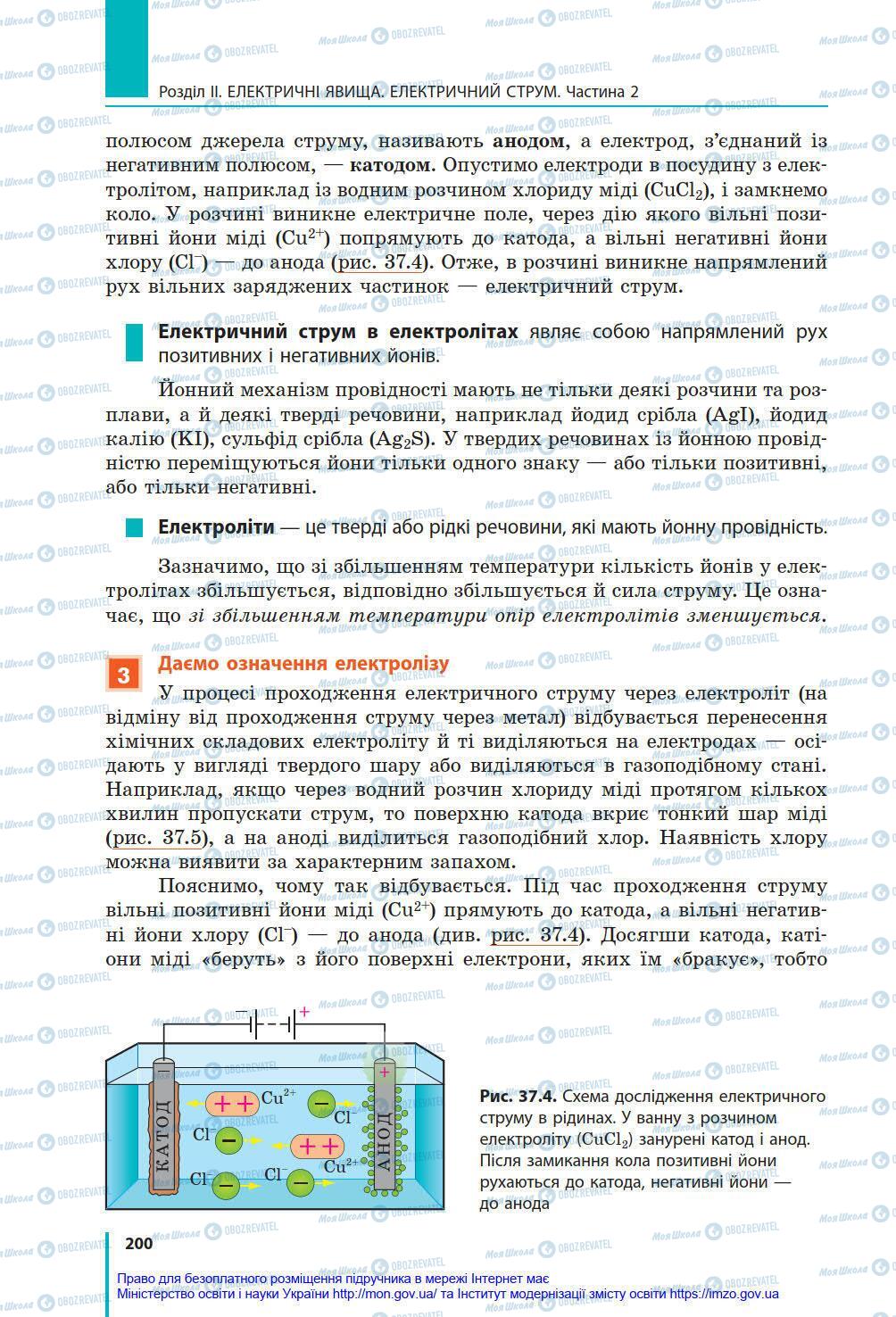 Підручники Фізика 8 клас сторінка 200