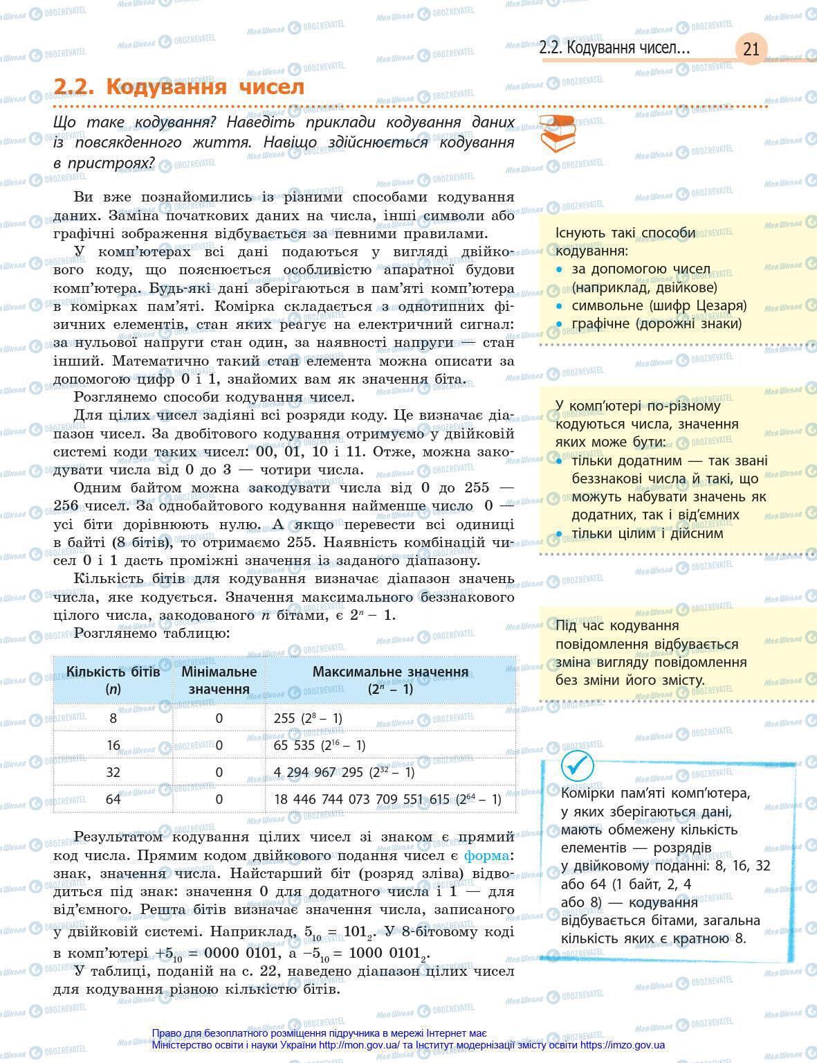 Учебники Информатика 8 класс страница 21