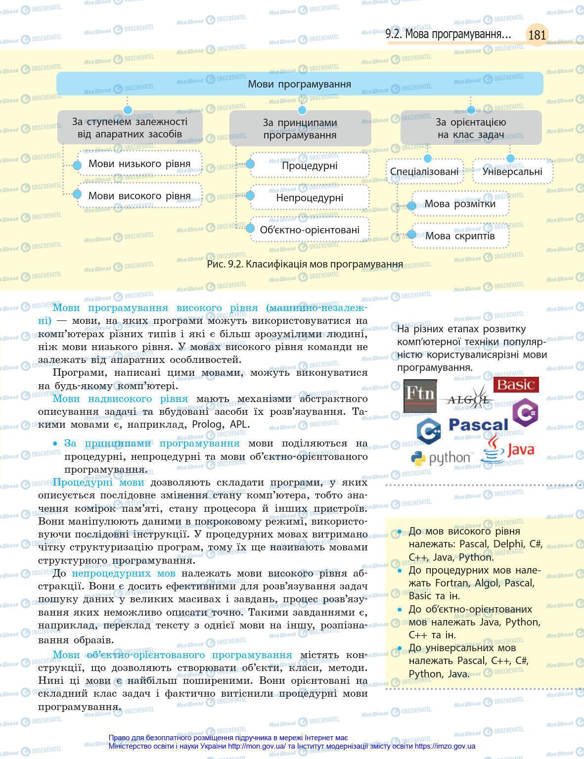 Учебники Информатика 8 класс страница 181